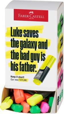 Szövegkiemelő display, mini, FABER-CASTELL "TXTLNR", neon színek
