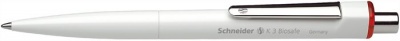 Golyóstoll, 0,5 mm, nyomógombos, SCHNEIDER "K3 Biosafe", piros