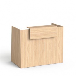 Recepciós asztal, 130x64,5 cm, MAYAH "Freedom SV-91",  tölgy