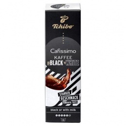 Kávékapszula, 10 db, TCHIBO "Cafissimo Black & White"