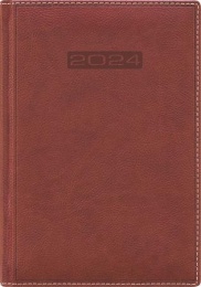 Naptár, tervező, B5, heti, DAYLINER, "Sherwood", barnásvörös